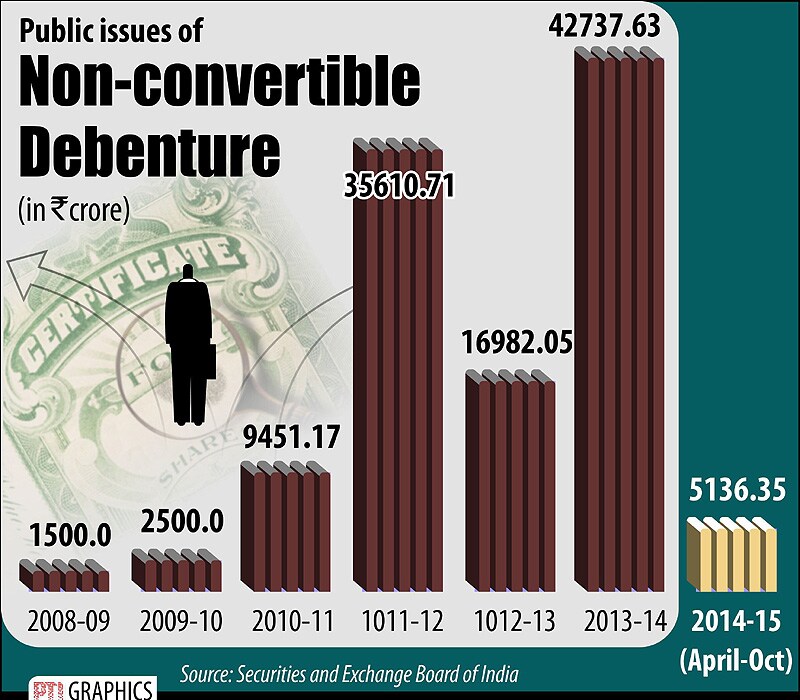 Public issues of non-convertible debentures. Graph: PTI