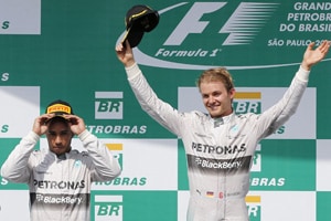 Nico Rosberg wins in Brazil GP to cut Lewis Hamilton’s lead