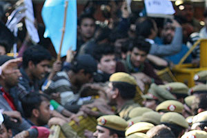 The students were protesting in front of HRD ministry and when the agitation escalated 20 of them were detained, a senior police official said. (Reuters)