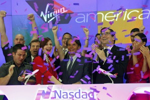 Virgin America shares jump in public trading debut Virgin America shares jump in public trading debut