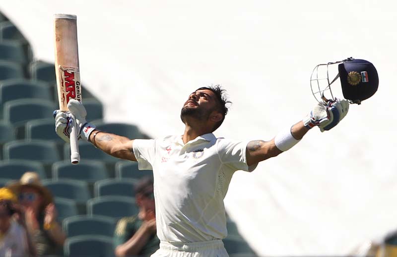Virat Kohli’s popularity surged this year beyond that of MS Dhoni and Sachin Tendulkar, coming 10th on the list. (AP)