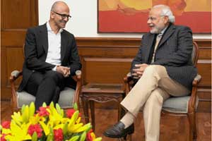 Narendra Modi, Microsoft, Satya Nadella