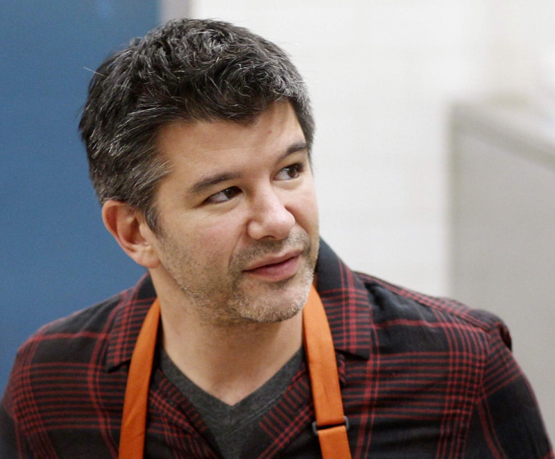 Uber Chief Executive Officer (CEO) Travis Kalanick works with fourth graders during Cooking Matters, a nutrition class taught by 18 Reasons, a local partner of Share our Strength at Glen Park Elementary School in San Francisco, California.