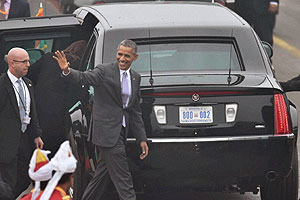 Beast, Beast car, Obama car, Barack Obama, Barack Obama car, Barack Obama Beast, Barack Obama in India, Obama, Obama the beast