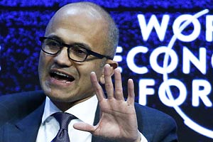 Microsoft Corporation, Microsoft account, Satya Nadella, Satya Nadella WEF, WEF Microsoft corporation