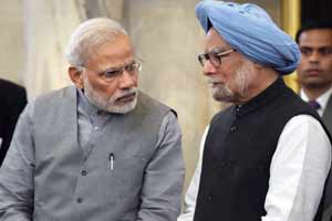 narendra modi, manmohan singh