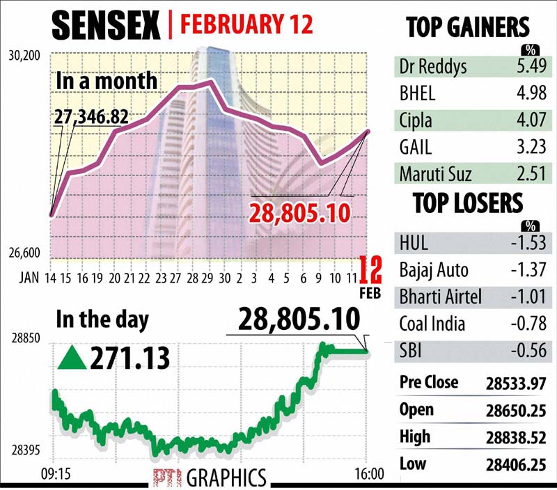 In domestic stocks, all the sectoral indices, barring FMCG sector, closed in the positive terrain with capital goods, power and IT sectors leading the rally. (Graph: PTI)