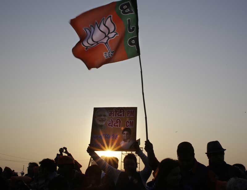 Bharatiya Janata Party, BJP, Narendra Modi, Narendra Modi news, Kiran Bedi, Kiran Bedi Bjp, Kiran Bedi Delhi CM, Amit Shah, Delhi elections, delhi election news, BJP rally