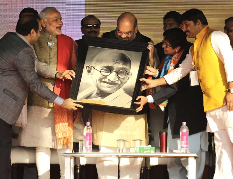 Bharatiya Janata Party, BJP, Narendra Modi, Narendra Modi news, Kiran Bedi, Kiran Bedi Bjp, Kiran Bedi Delhi CM, Amit Shah, Delhi elections, delhi election news, BJP rally