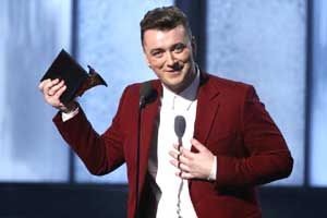 grammy 2015, grammy awards, grammy awards 2015, grammy award winners, grammy award 2015 winners, sam smith, sam smith grammy, sam smith grammys 2015