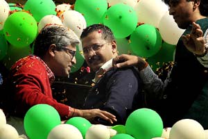 delhi election result, delhi election result 2015, arvind kejriwal, arvind kejriwal news, Aam Aadmi Party, Aam Aadmi Party news, aap victory