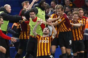 Bradford, Chelsea, FA cup, bradley 5th round FA cup, Bradley heroics