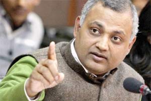 Somnath Bharti arrested aam aadmi party