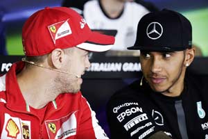 Sebastian Vettel, Lewis Hamilton, Ferrari, Mercedes, Formula One