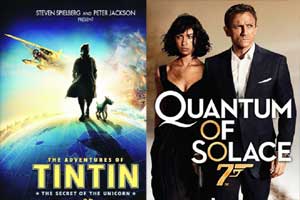 Hollywood movies, Hollywood releases in India, Tintin, Quantum of solace, Avengers