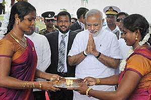 PM Narendra Modi, Modi Lanka visit, Modi Jaffana, BSE Sensex, NSE Nifty, Gold rate, ICC Cricket World cup, Modi Lanka visit Photos, Modi Lanka visit Images, Modi Lanka visit Pictures, Modi Lanka visit Photo Gallery