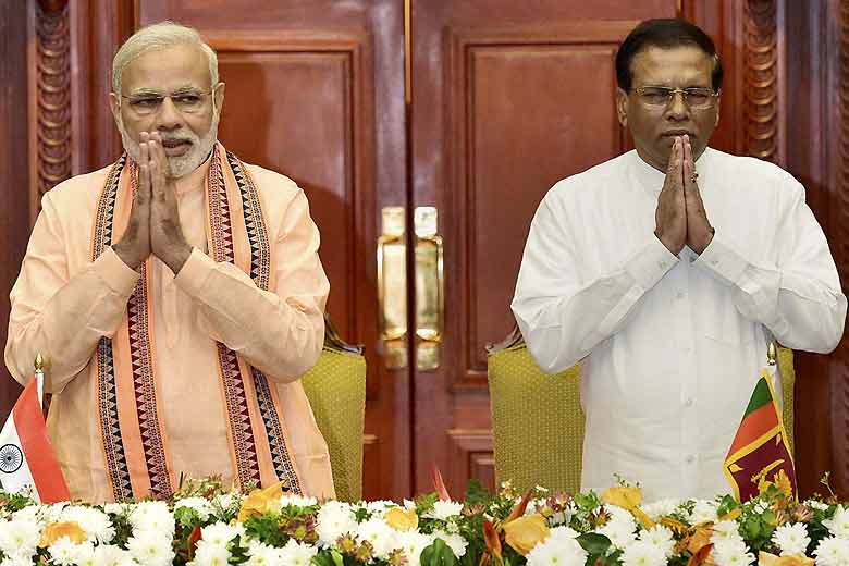 Narendra Modi, Narendra Modi in lanka, Narendra Modi news, Sri Lanka, Maithripala Sirisena, Indian Prime Minister, indian economy, india, nation news