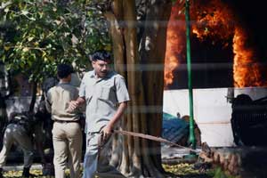 parliament fire, AC plant fire, MHA Parliament fire, President fire