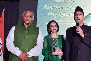 V K Singh, Pakistan National day, Kashmir issue