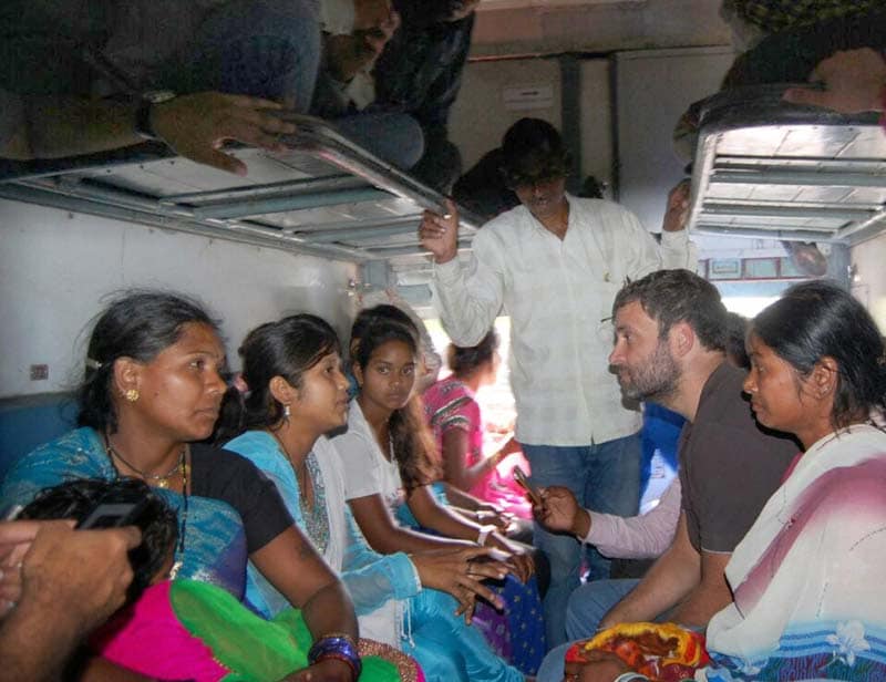 Rahul Gandhi train