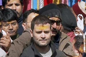 Rahul Gandhi visits Kedarnath temple