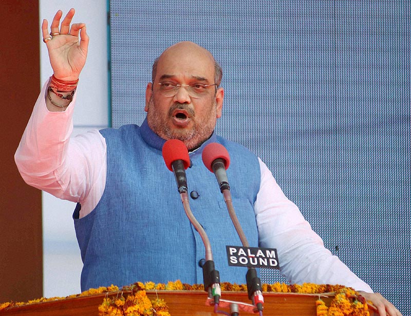 amit shah, amit shah news, narendra modi, bharat mata ki jai, bharat mata ki jai controversey, BJP, RSS, Congress, JNU, JNU kanhaiya kumar, JNU anti-india slogans, Rahul Gandhi, Congress, GST Bill, Budget