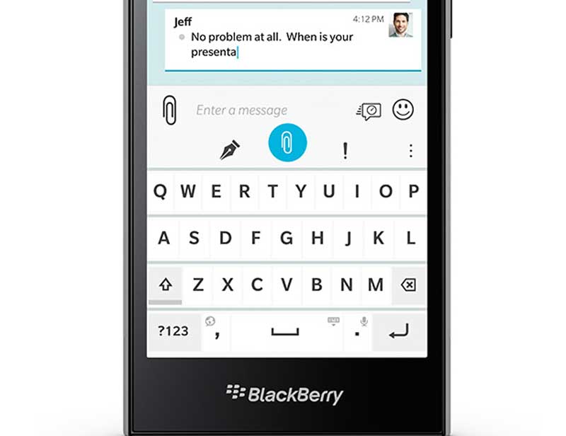 2. BlackBerry Keyboard This is a touchscreen smartphone but BlackBerry says their keyboard lets users type faster and more accurately as it learns how a user writes. It also has multi-language support.