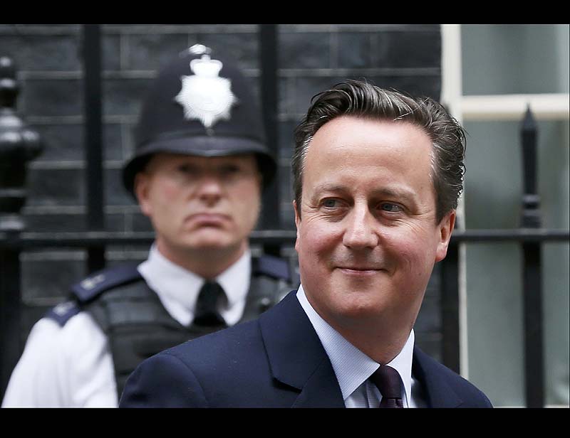 david cameron victorious