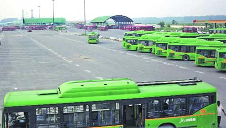 DTC strike gives hard time to commuters: Commuters in the national capital had a harrowing time today as Delhi Transport Corporation buses stayed off the roads due to a strike call given by its employees who are demanding a compensation of Rs one crore for the family of a DTC driver who was beaten to death yesterday. The DTC Unions have threatened to continue with the strike if their demands are not met, however, DTC has said that they will ensure that busses ply on the roads. Meanwhile, the government has announced to bear all the medical expenses of the wife of the deceased. It said it will also bear the cost of education of the driver's daughter. Peak rush hours saw long queues of people jostling for space at roads and metro stations. Cases of overcharging by auto rickshaws were reported from different part of the city. Several schools, which have engaged DTC buses, had asked parents to make their own arrangements for picking and dropping children. The strike was called against the murder of DTC driver Ashok Kumar (42). He was yesterday beaten to death allegedly by a youth after his bus grazed the latter's bike in Mundka area of west Delhi. (11/05/2015)