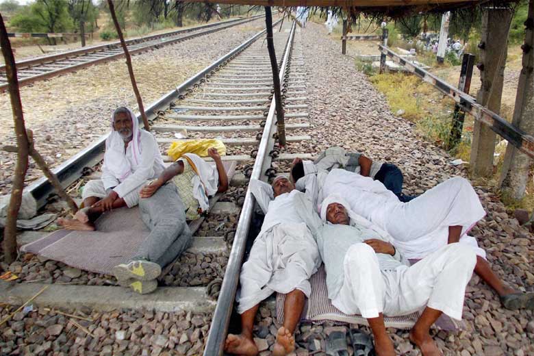 Gujjar protest Indian railways