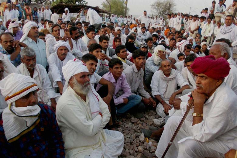 Gujjar protest Indian railways