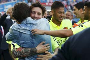 Barcelona fc vs Atletico madrid, Lionel messi