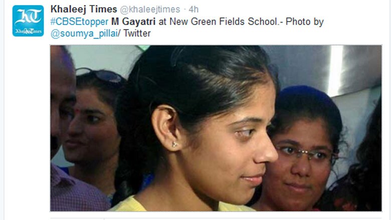 M Gaytri cbse result 2015