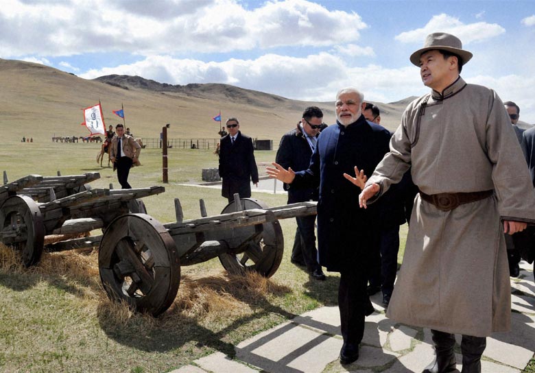 Narendra Modi in Mongolia