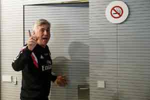 Real madrid coach Carlo Ancelotti