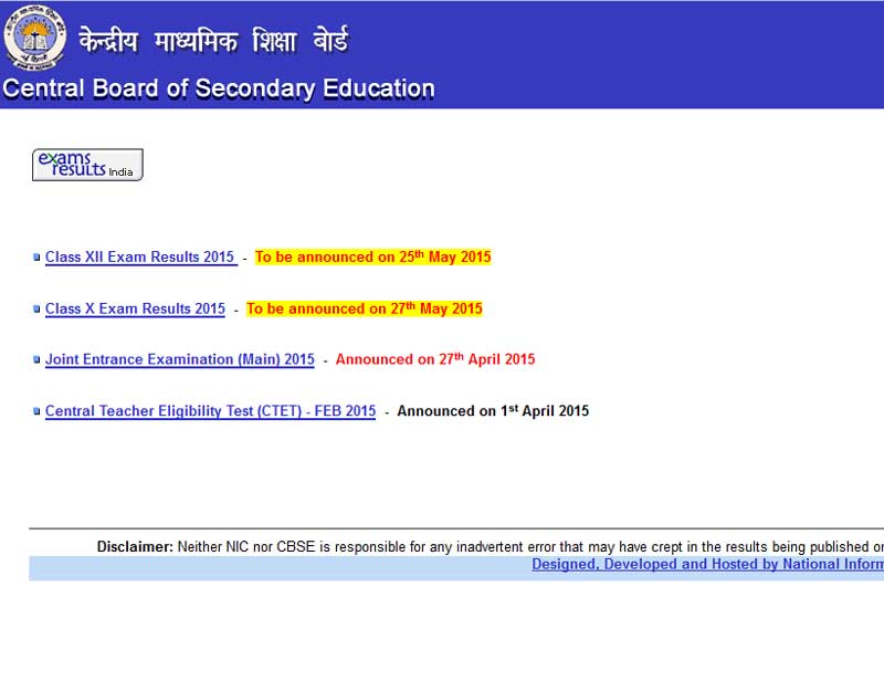 CBSE 12th Result 2015