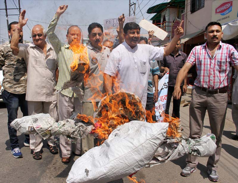 Protests against petrol price hike