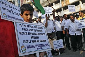 Protests against petrol price hike