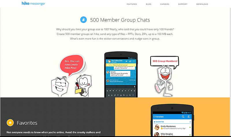 hike messanger features