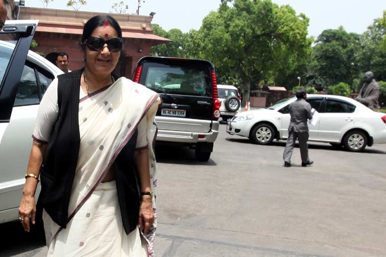 2. Minister Sushma Swaraj said that this was done to lend a helping hand to treat Lalit Modi's wife who was suffering from cancer and needed treatment urgently in June, 2015. (Archive)