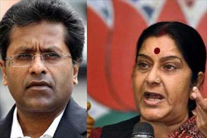 Sushma Swaraj, Lalit Modi Sushma Swaraj, Lalit Modi