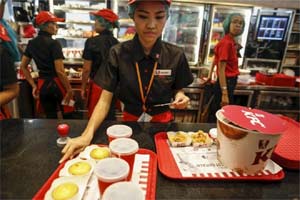 kfc with indian railways