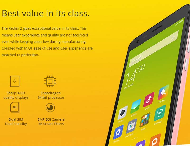 Xiaomi Redmi 2 price