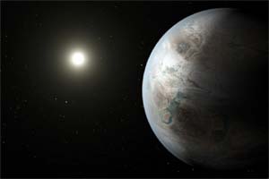 Newly discovered Kepler-452b is first near-Earth-size planet in 'habitable zone' around a sun-like star, says NASA. (Image: NASA)
