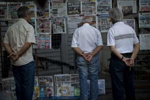 Most of the local newspapers, including those papers which alleged a clampdown by the government, were published today as the newspaper distributors and hawkers returned to their business. (AP)