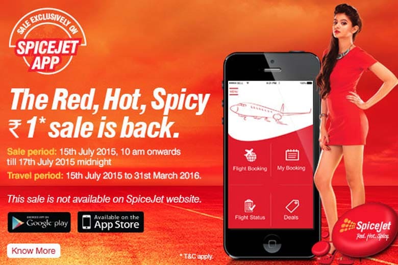 spicejet app sale