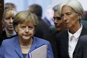 Angela Merkel says expects Christine Lagarde to push for IMF role in Greece rescue Angela Merkel says expects Christine Lagarde to push for IMF role in Greece rescue