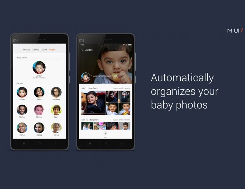 Xiaomi MIUI 7 baby album