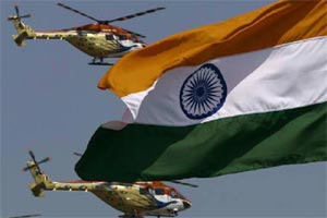 IAF skydiving team Akash Ganga will do a para-drop from the helicopters on India Gate lawns. (Reuters)