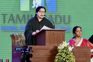 Jayalithaa at global investors meet